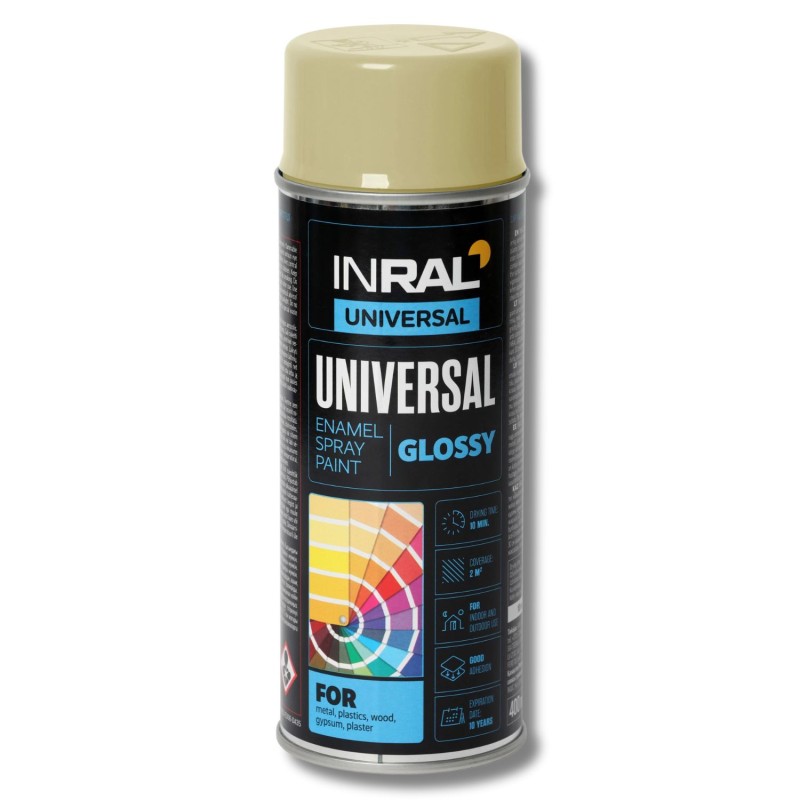 Эмаль универсальная Inral Universal, бежевая (RAL 1001), 400мл