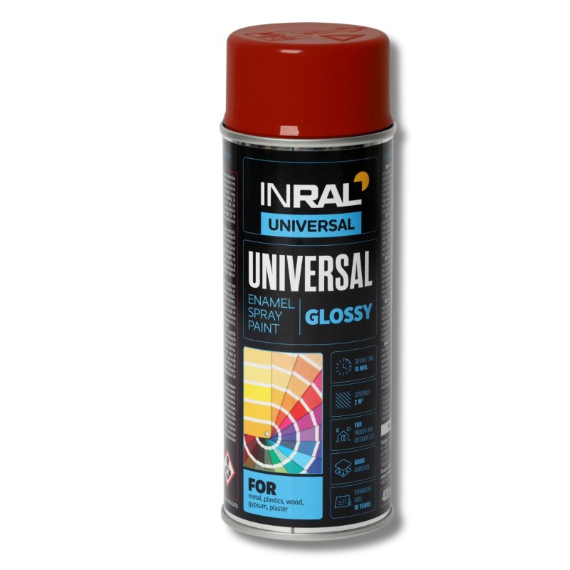 Email spray Inral Universal, roșu-aprins (RAL 3000), 400ml
