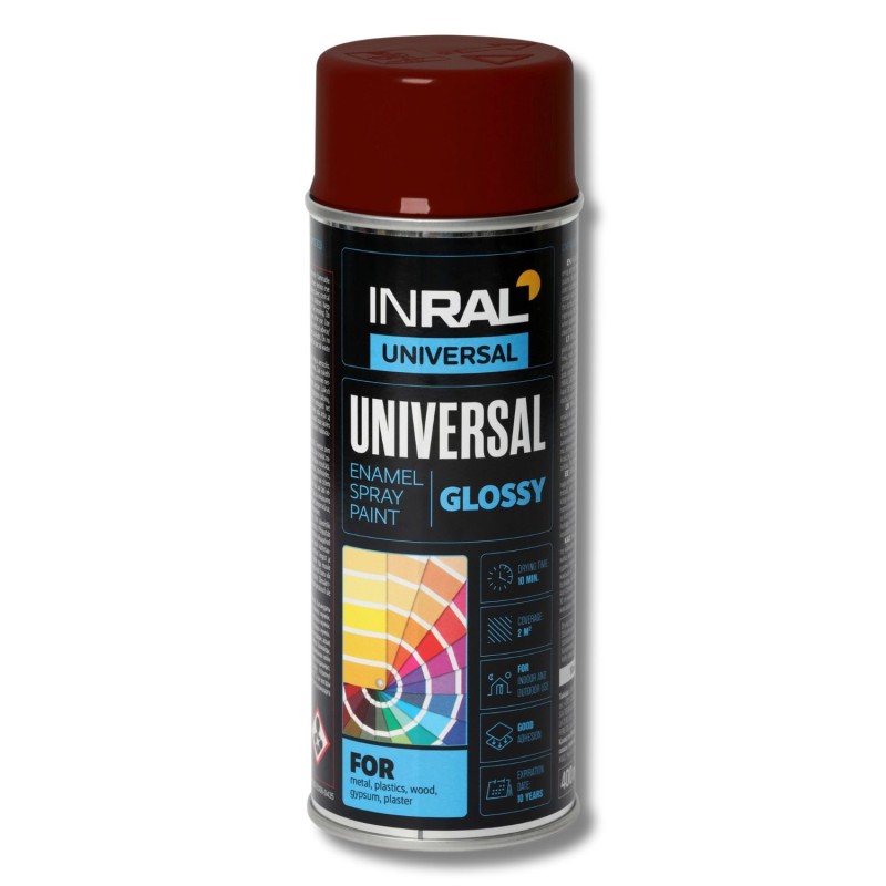 Эмаль универсальная Inral Universal, вишневая (RAL 3004), 400мл