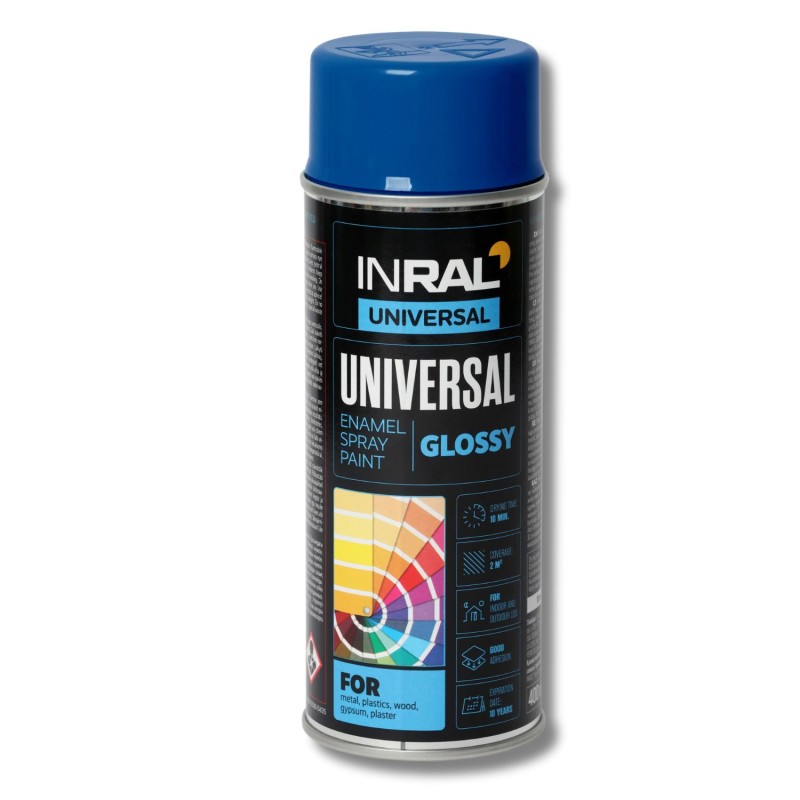 Эмаль универсальная Inral Universal, синий (RAL 5010), 400мл