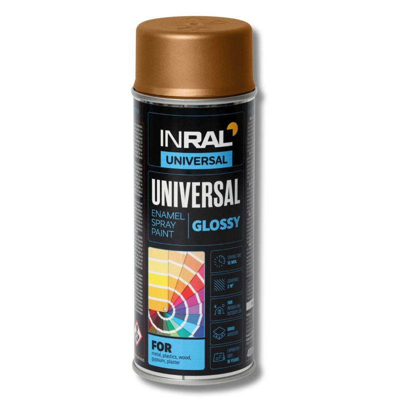 Email spray Inral Universal, cupru-metalic (RAL 8029), 400ml