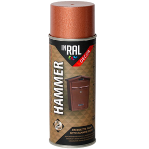 Vopsea decorativă cu efect de ciocan Inral Hammer (cupru) 400ml