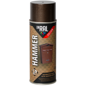 Vopsea decorativă cu efect de ciocan Inral Hammer (antracit) 400ml
