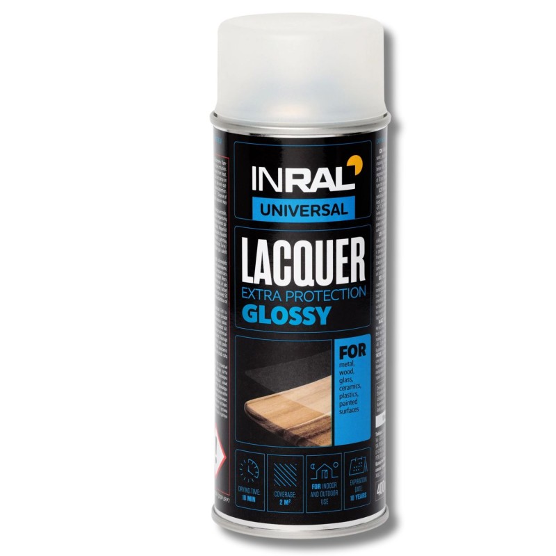 Акриловый лак Inral Lacquer, прозрачный&глянцевый, 400мл