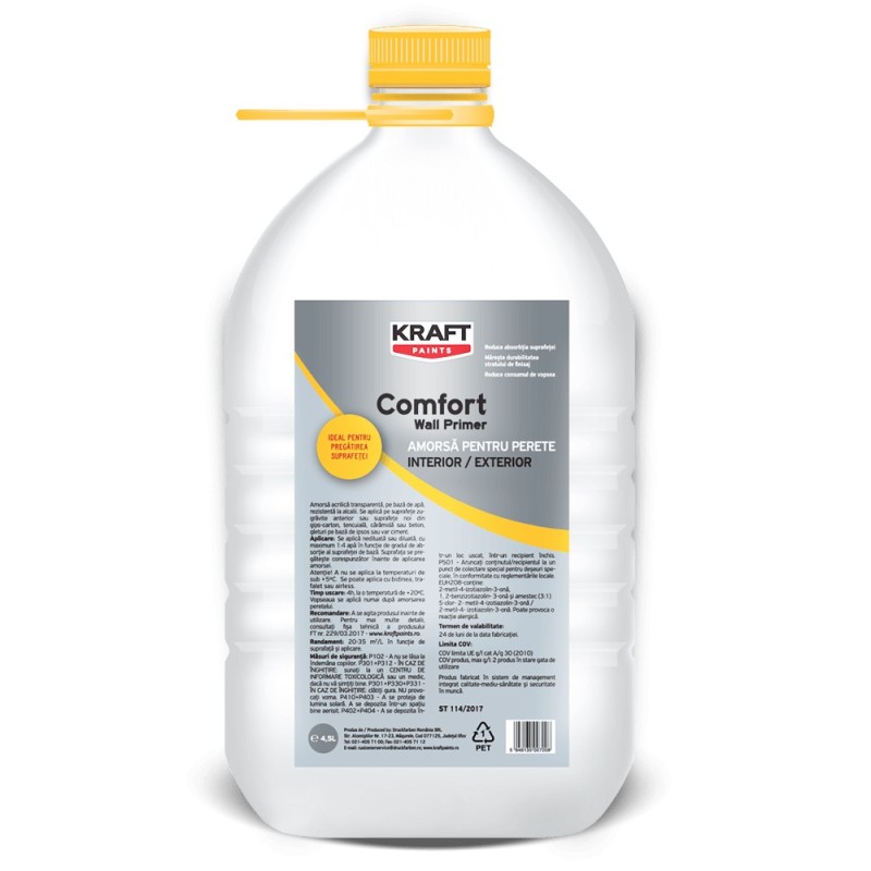 Грунт концентрат Kraft Comfort Wall Primer, 3л