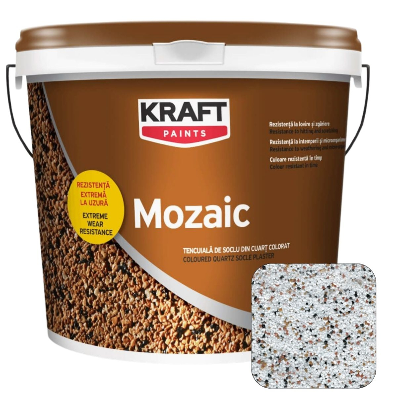 Штукатурка декоративная с кварцевым камнем Kraft Mozaic (C2046), 25кг