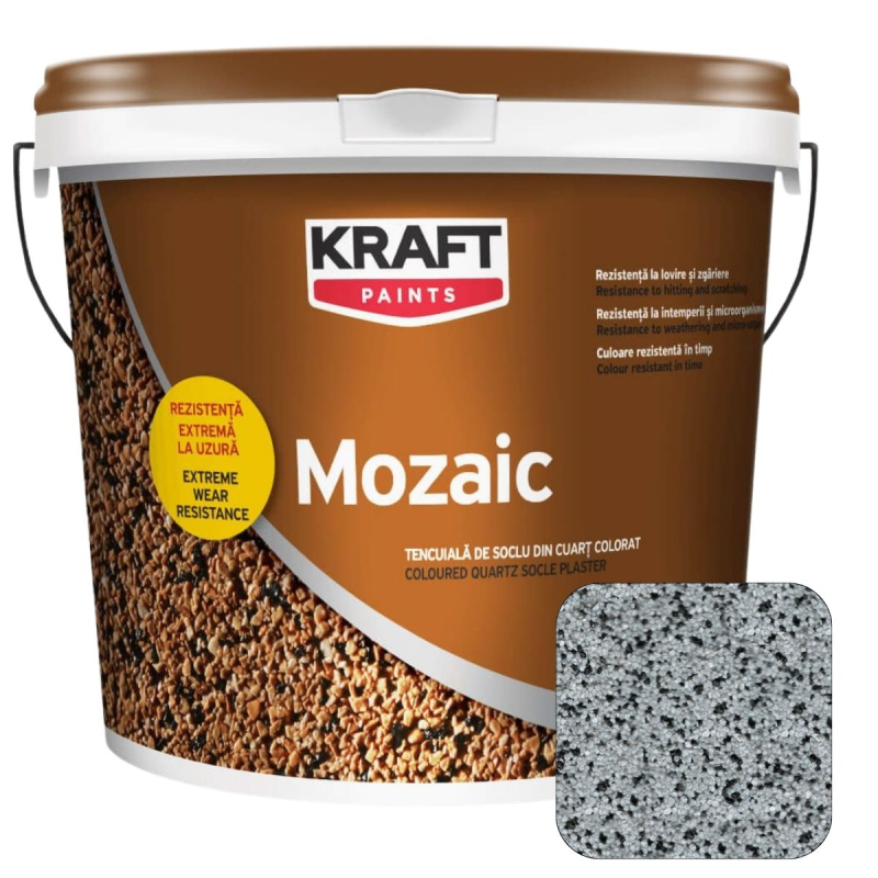 Штукатурка декоративная с кварцевым камнем Kraft Mozaic (C2038), 25кг