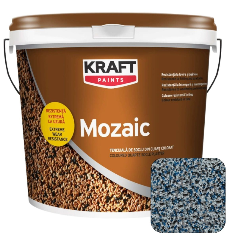 Штукатурка декоративная с кварцевым камнем Kraft Mozaic (C2036), 25кг
