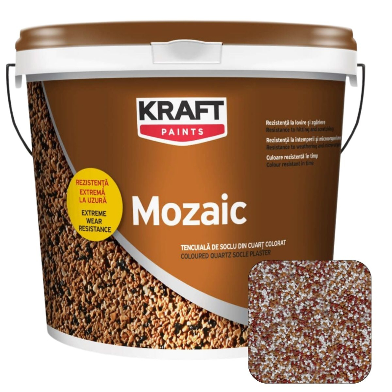 Штукатурка декоративная с кварцевым камнем Kraft Mozaic (C2004), 25кг