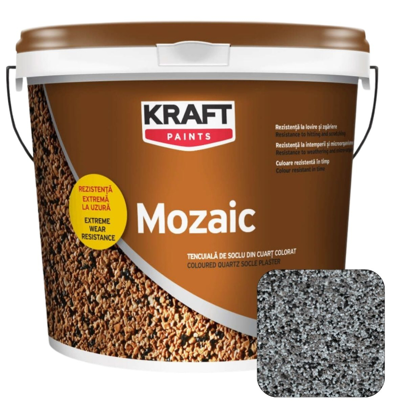 Штукатурка декоративная с кварцевым камнем Kraft Mozaic (C2031), 25кг