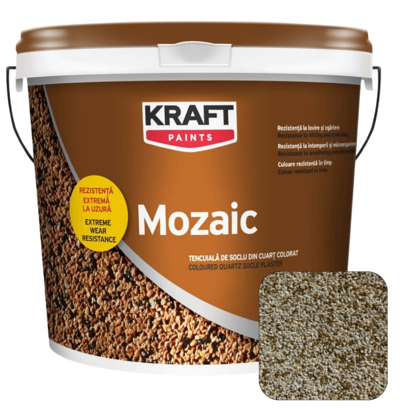 Штукатурка декоративная с кварцевым камнем Kraft Mozaic (C2007), 25кг