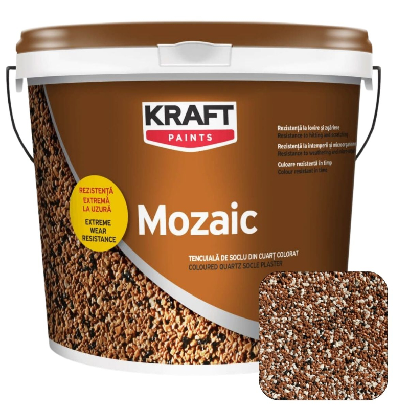 Штукатурка декоративная с кварцевым камнем Kraft Mozaic (C2011), 25кг