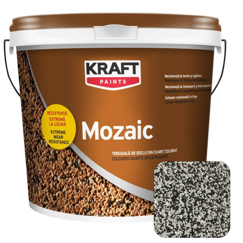Штукатурка декоративная с кварцевым камнем Kraft Mozaic (C2029), 25кг