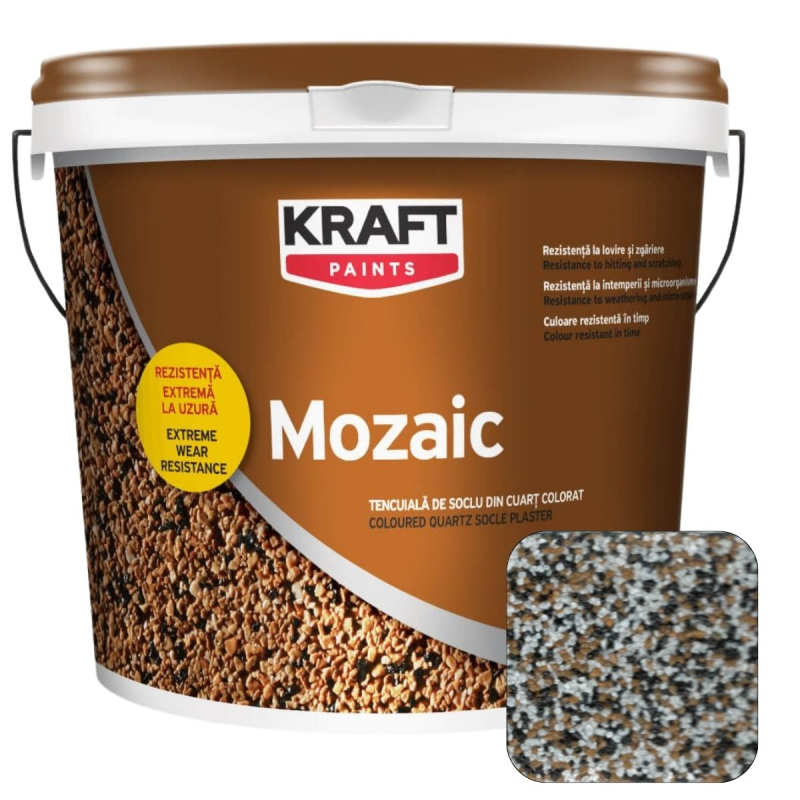 Штукатурка декоративная с кварцевым камнем Kraft Mozaic (C2032), 25кг