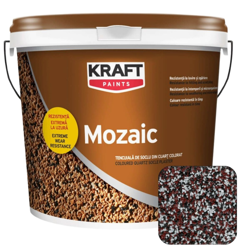 Штукатурка декоративная с кварцевым камнем Kraft Mozaic (C2041), 25кг