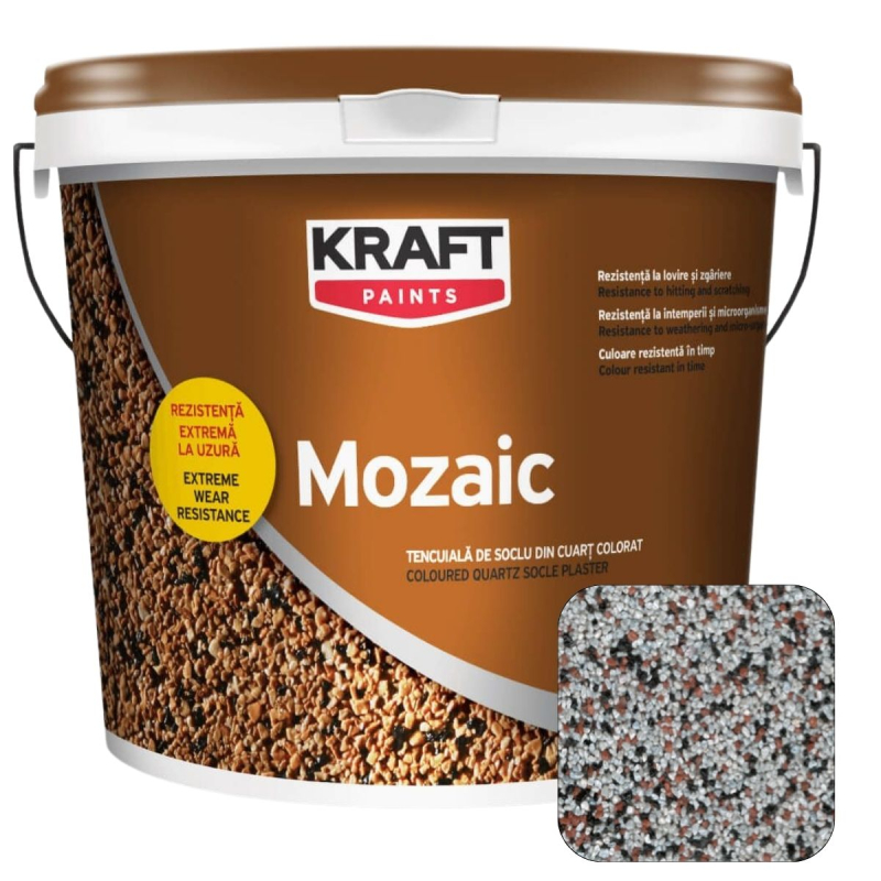 Штукатурка декоративная с кварцевым камнем Kraft Mozaic (C2044), 25кг
