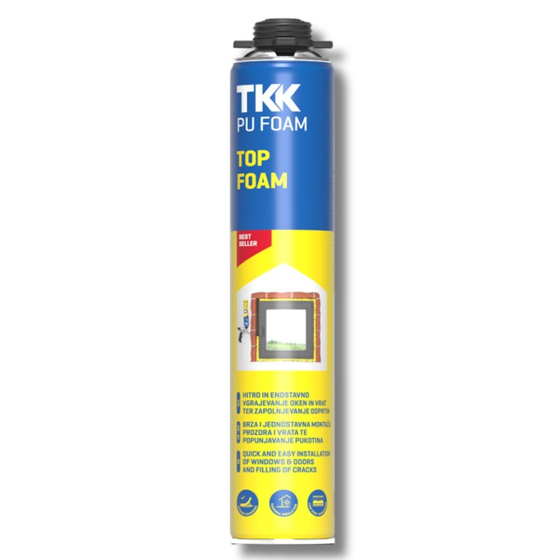 Пистолетная монтажная пена PU TKK TOP, 750мл