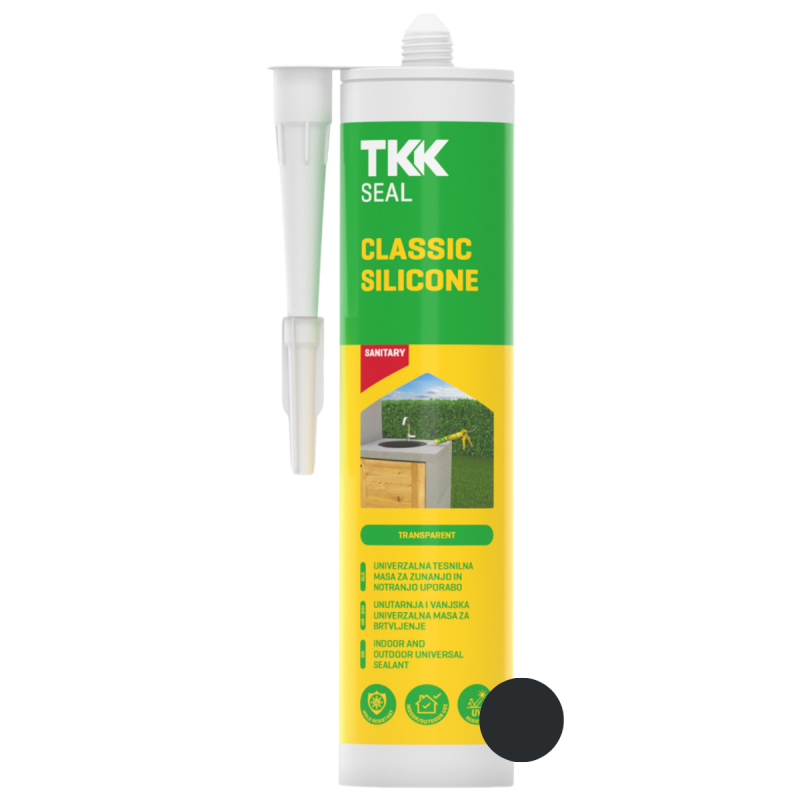 Silicon TKK Sanitar, negru (RAL9011) 280ml.