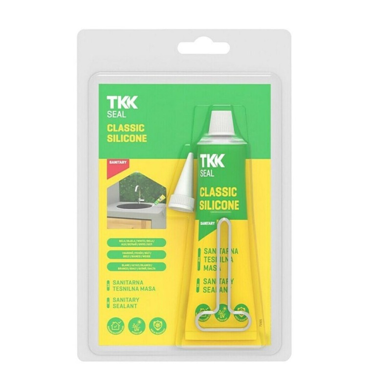Санитарный Силиконовый Герметик TKK белый 60мл. (блистер)
