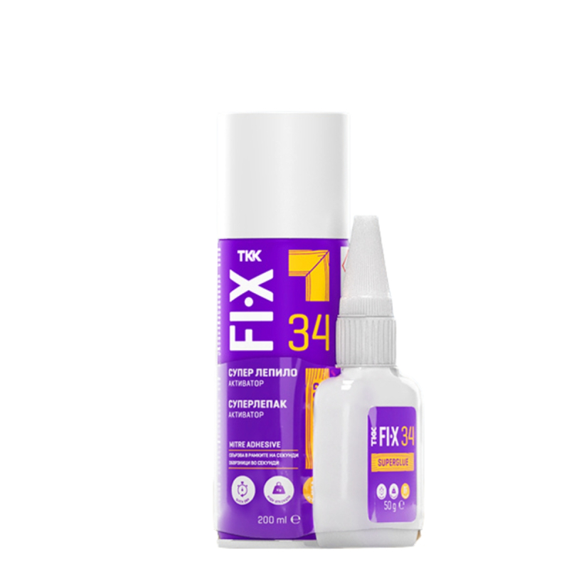 Клей с активатором ТКК FIX34 200мл+50гр