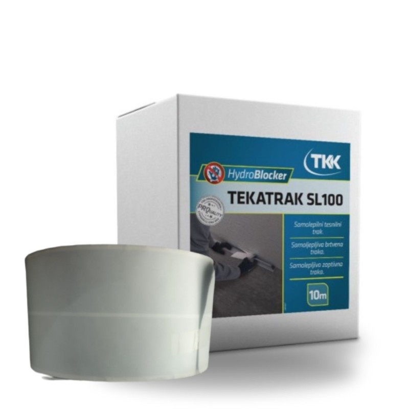 Уплотнительная лента для герметизации соединений самоклеющаяся 100мм х 30м Hydroblocker TEKATRAK SL