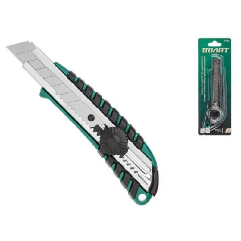 Нож пистолетный с выдвижным лезвием 18мм Волат