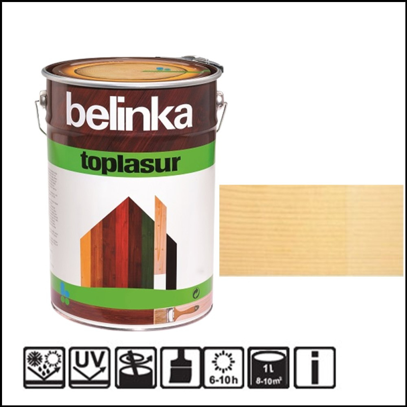 Лазурь Belinka TopLasur 1 л, 12 бесцветная