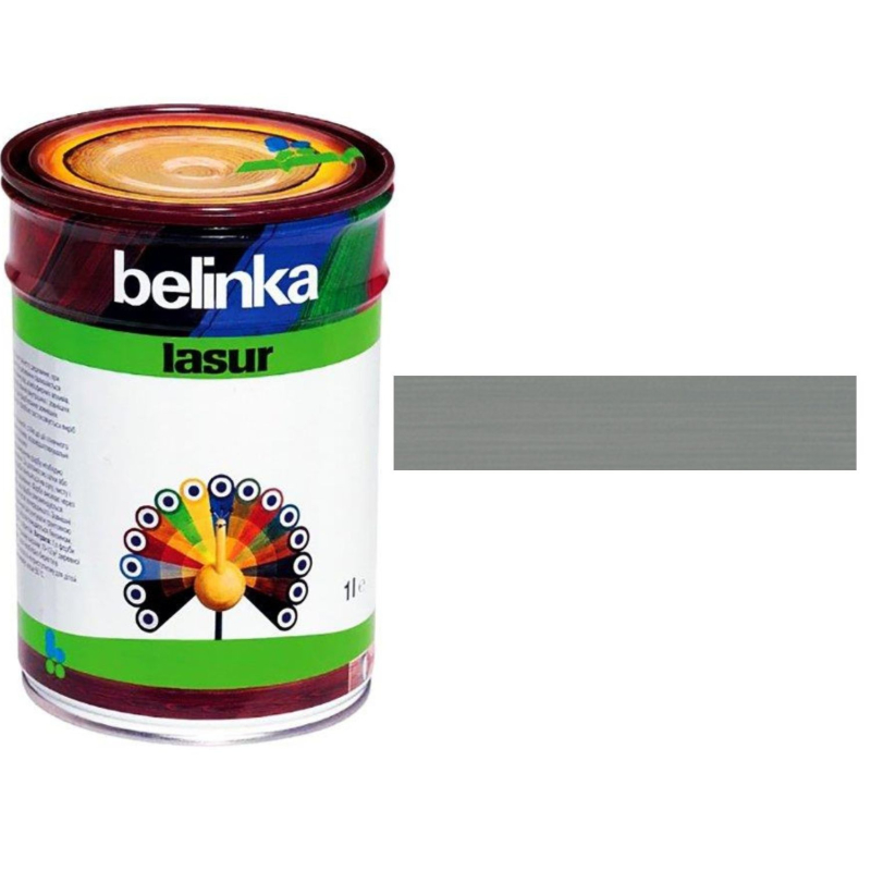Лазурь Belinka Lasur 1 л, 30 платиново-серый