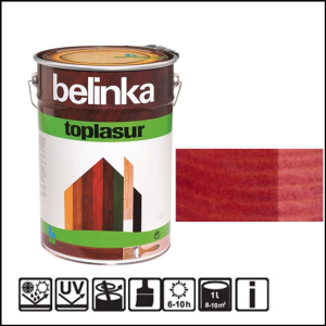 Impregnant Belinka TopLasur 2.5L, 18 roșu 