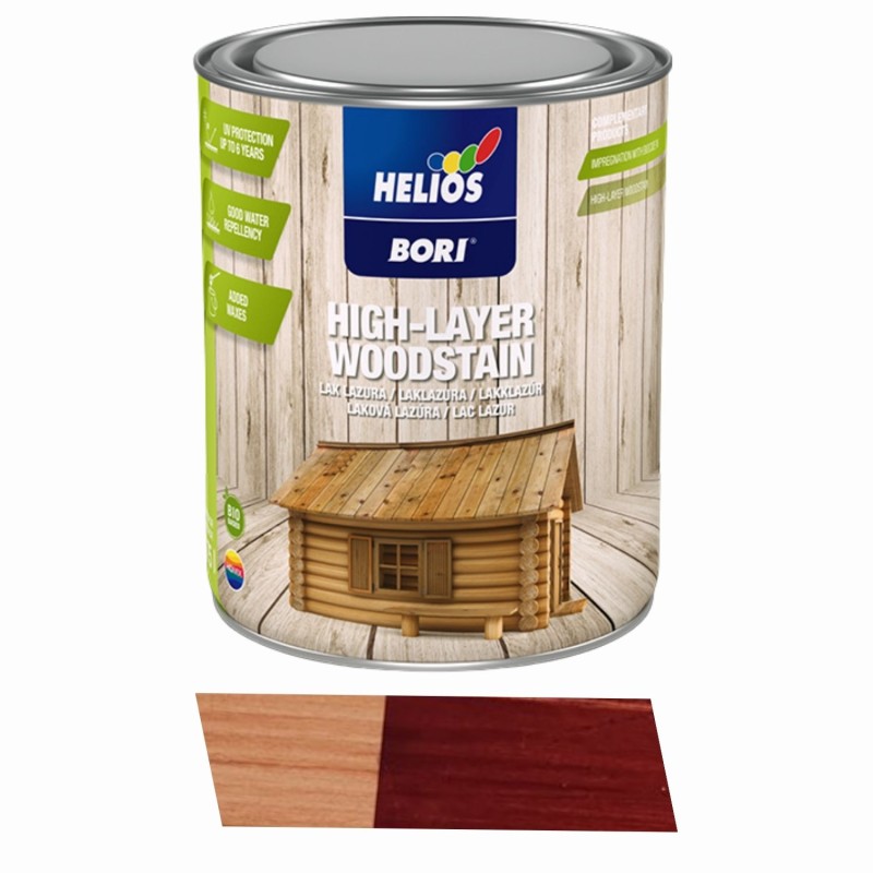 Lac lazur cu ceară pentru lemn Helios Bori (cireasa 6) 0,75L