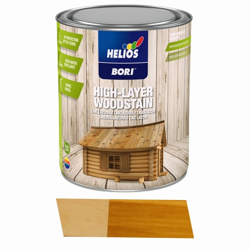Лак-лазурь с воском для древесины Helios Bori (дуб 11),  5л