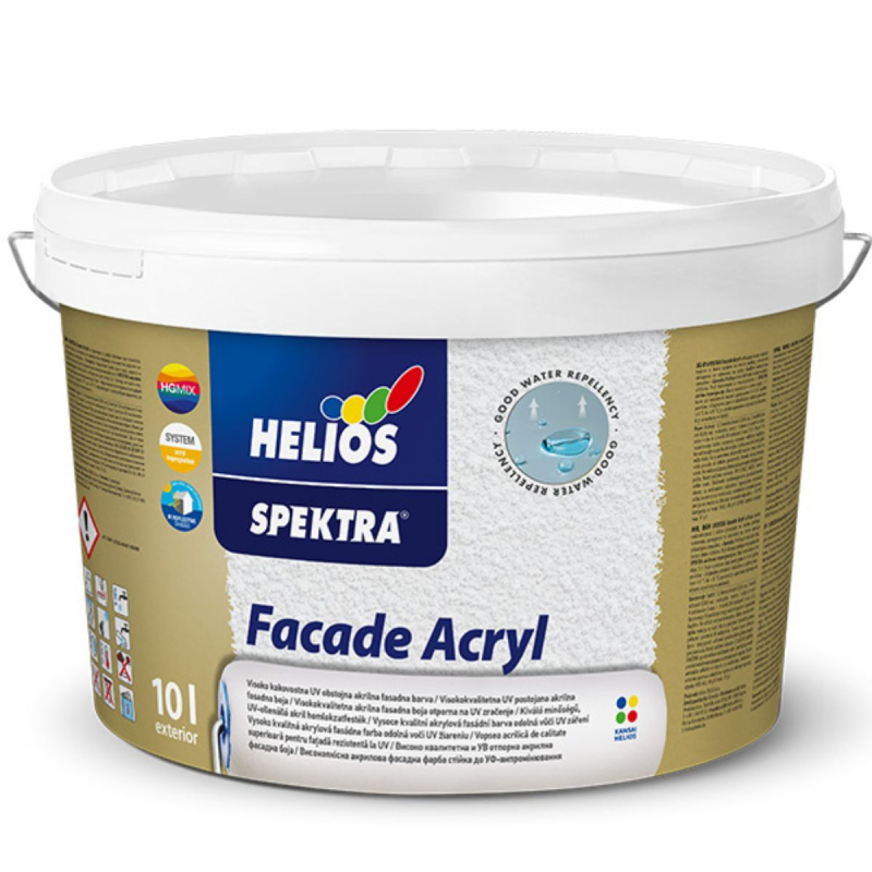 Краска фасадная SPEKTRA Facade Acryl B1, белая 10 л