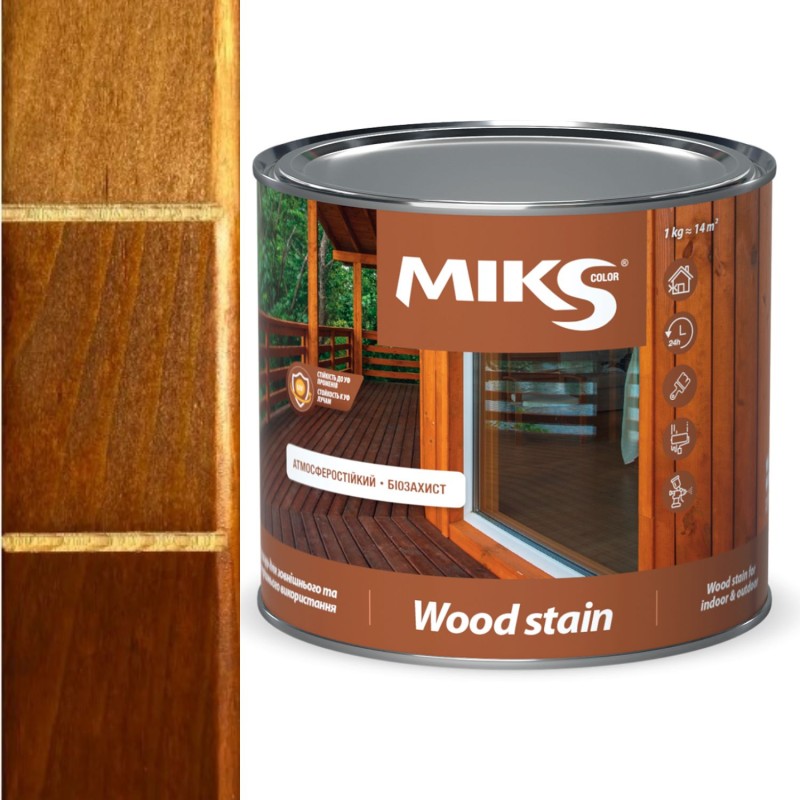 Лак-лазурь Miks Color, тик 2,2кг