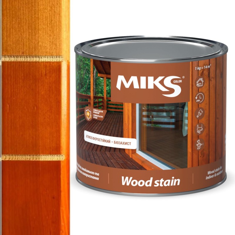 Лак-лазурь Miks Color, махагон 2,2кг