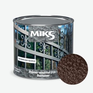 Grund-email 3 în 1 hammer cafeniu ”Мiks Color” 0,65kg