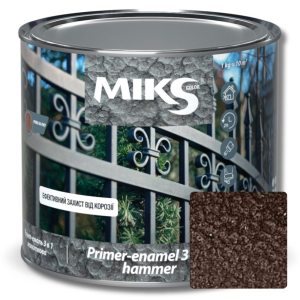 Grund-email 3 în 1 hammer Мiks Color, cafeniu 2kg