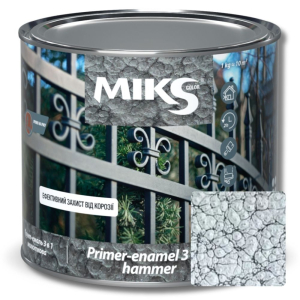 Grund-email 3 în 1 hammer Мiks Color, argintiu 2kg