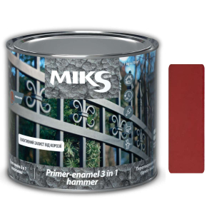 Grund-email 3 în 1 hammer visiniu ”MIKS COLOR” 2kg
