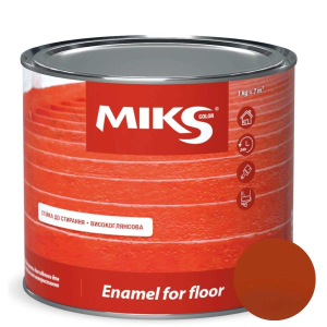Эмаль алкидная для пола Miks Color, желто-коричневая 0,9кг