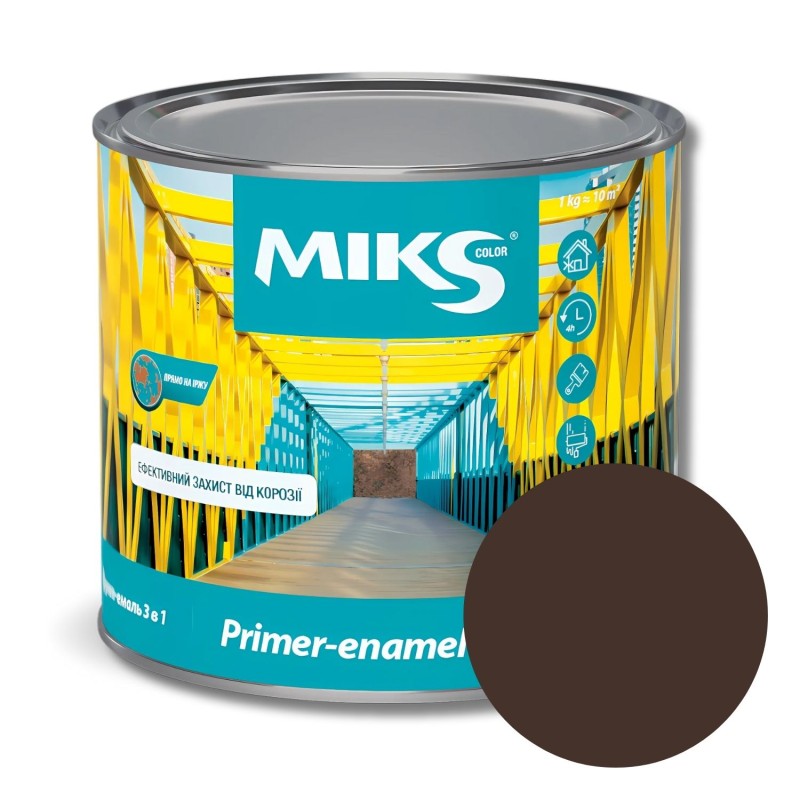 Grund-email 3 în 1 Miks Color, ciocolată-cafeniu (RAL8017), 2,3kg (v.v.2,5kg)