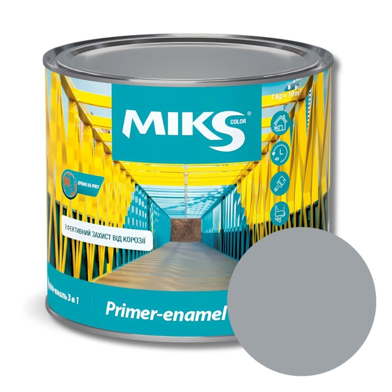 Grund-email 3 în 1 Miks Color, sur (RAL7046), 2,3kg (v.v. 2,5kg)