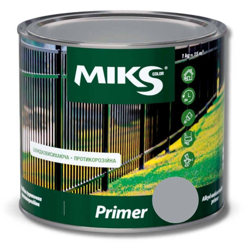 Грунтовка антикоррозийная Miks Color, серая 2,8кг