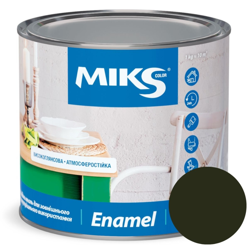 Email alchidic Мiks Color, haki mat 2,8kg (v.v. 2,3kg)