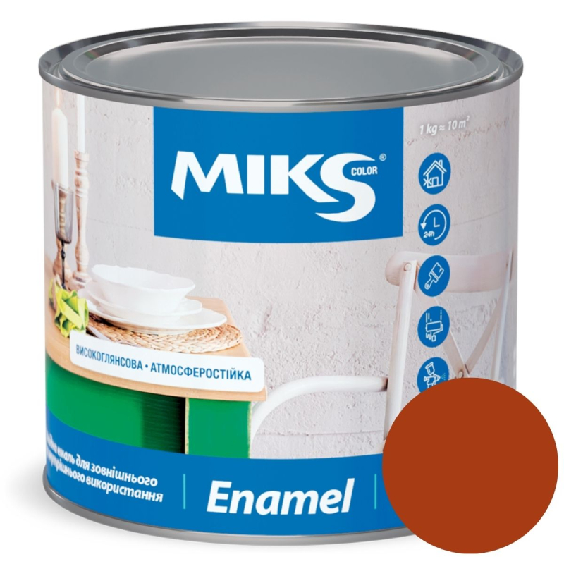 Email alchidic Мiks Color, galben-cafeniu 2,8kg (v.v. 2,3kg)
