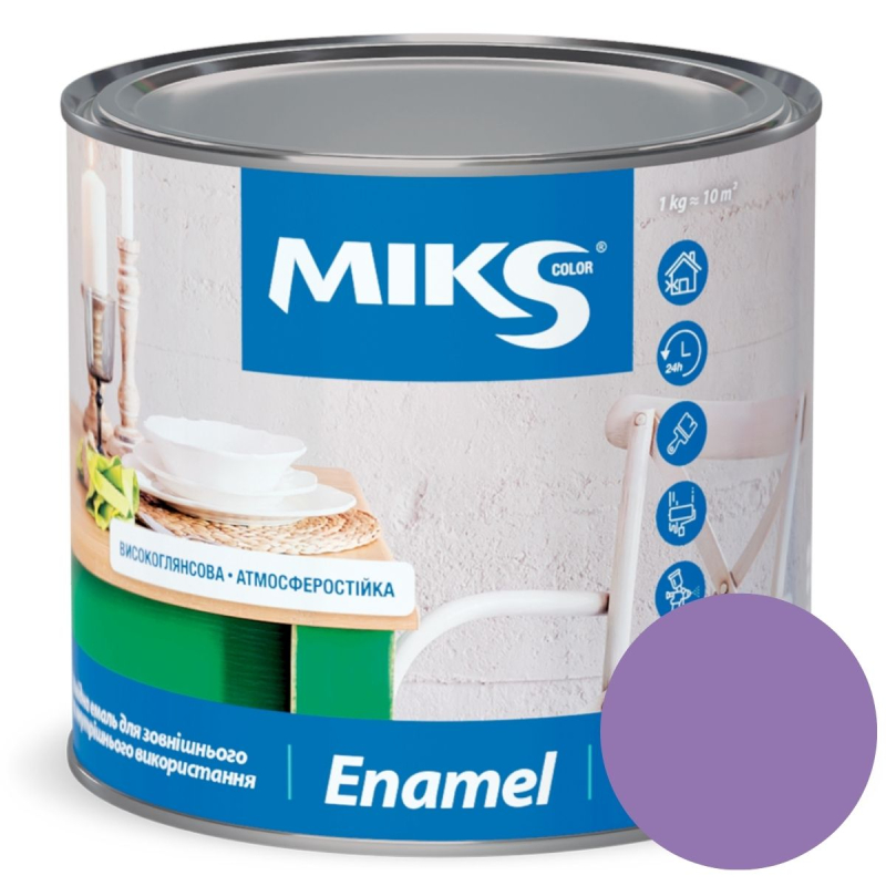 Email alchidic Мiks Color, liliac 0,8kg (v.v. 0,9kg)