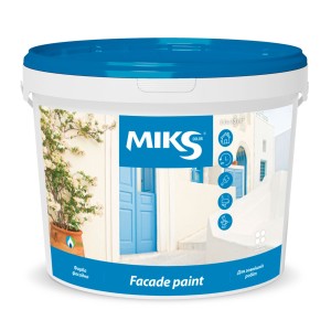 Vopsea pentru fațadă Мiks Color, albă 1,4kg