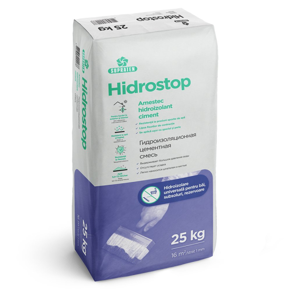 Гидроизоляционная смесь Hidrostop 25 кг