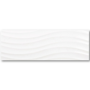 Faianță 25x70cm N. Flat Ondas BR Blanco