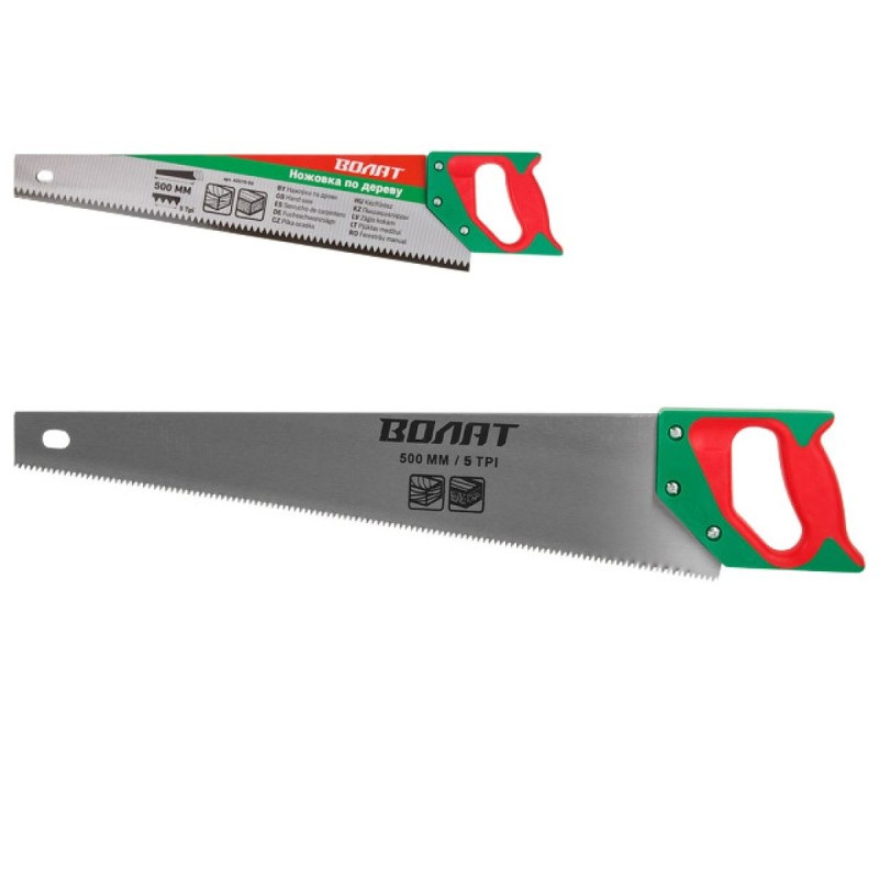 Ножовка по дереву 500 мм Волат (5 TPI)