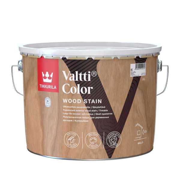 Lazur pentru fațade din lemn Tikkurila Valtti Color Clear (baza EC) 9L